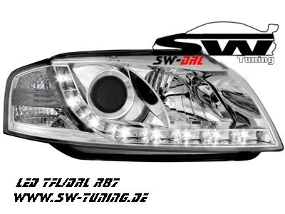SW-DRL Scheinwerfer AUDI A3 8P 03-08 LED Tagfahrlicht chrome