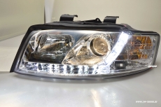 SW-DRL headlights for Audi A4 8E 01-04 LED daytime-running-lamp chrom