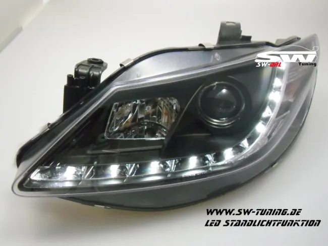 SW-DRL Scheinwerfer Seat Ibiza 6J 08-12 LED-TAGFAHRLICHT black