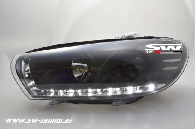 SW-DRL Scheinwerfer VW Scirocco III Typ 13 08-14 LED-Tagfahrlicht black