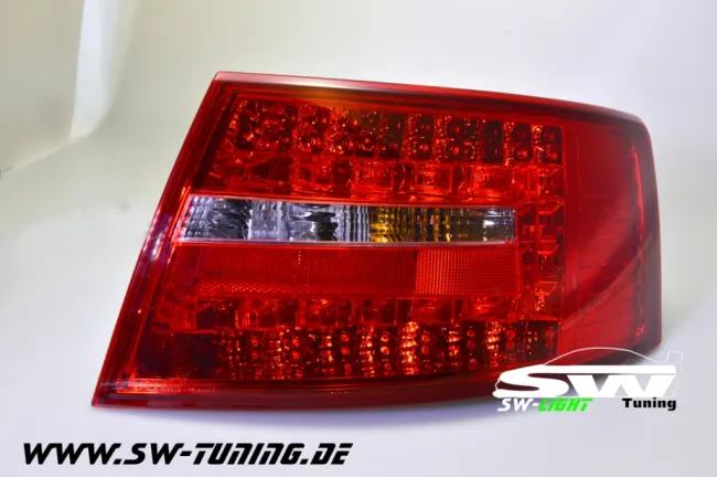 SW-Light LED taillights suitable for Audi A6 Lim 04-08 red/chrystal (6Pin)