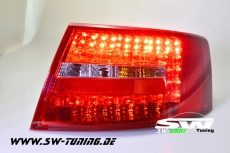 SW-Light LED Rckleuchten passend fr Audi A6 4F Limousine 04-08 red/chrystal (6Pin)