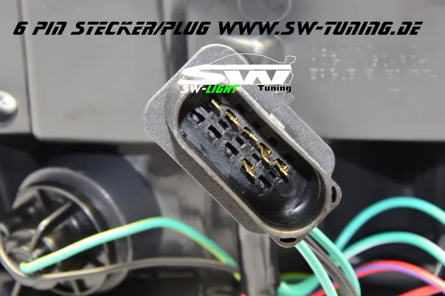 SW-Light LED taillights suitable for Audi A6 Lim 04-08 red/chrystal (6Pin)