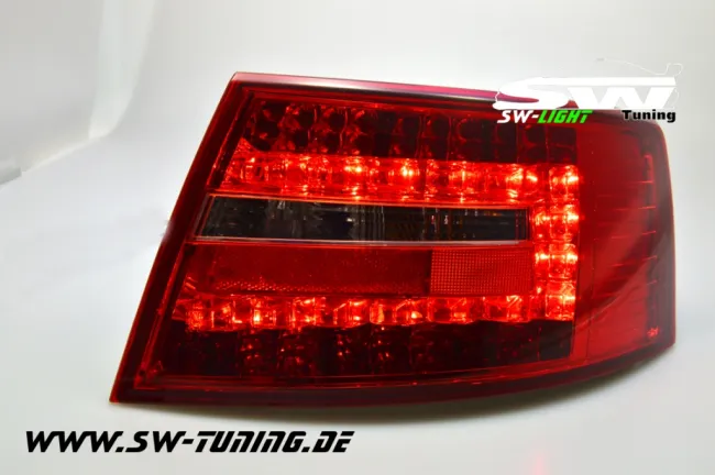 SW-Light LED tail lights suitable for Audi A6 4F Sedan 04-08 red/smoke (6Pin)
