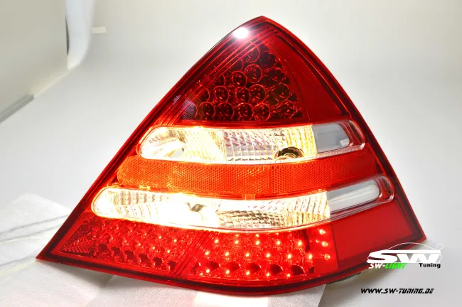 SW-Light LED taillights for Mercedes Benz SLK R170 96-04 red/chrystal