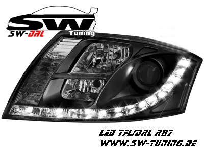 SW-DRL headlights AUDI TT 8N DAYTIME RUNNING LIGHT R87 black