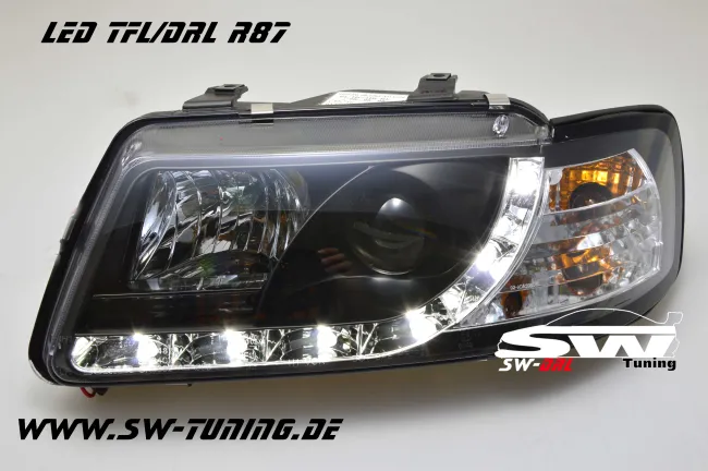 SW-DRL headlights Audi A3 8L Daytime Running Light R87 black