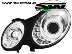 SW-Light Xenon Scheinwerfer fr Mercedes Benz W211 E-Klasse 02-06 chrom HID
