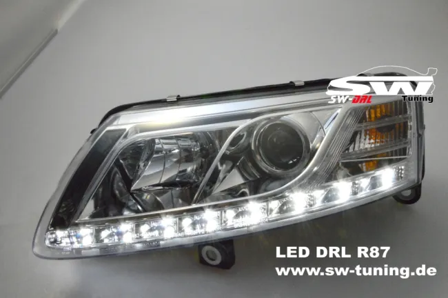 SW-DRL Scheinwerfer AUDI A6 4F 04-07 LED Tagfahrlicht chrome