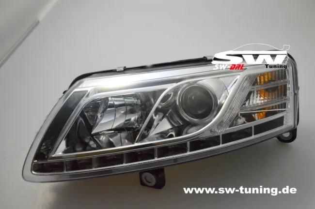 SW-DRL Scheinwerfer AUDI A6 4F 04-07 LED Tagfahrlicht chrome
