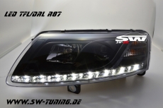 SW-DRL Scheinwerfer fr AUDI A6 4F 04-07 LED Tagfahrlicht black