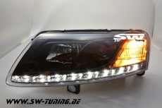 SW-DRL Scheinwerfer fr AUDI A6 4F 04-07 LED Tagfahrlicht black