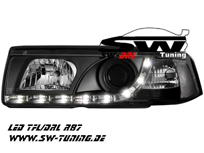 SW-DRL headlights BMW E36 Coupé/Cabrio 92-98 with drl black