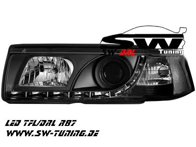 SW-DRL Scheinwerfer BMW E36 Lim 92-98 LED Tagfahrlicht black