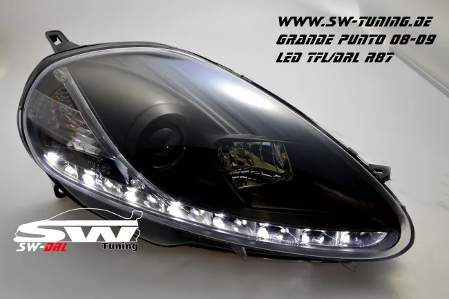 SW-DRL headlights Fiat Grande Punto 08-09 daytime running light