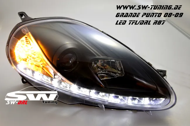 SW-DRL headlights Fiat Grande Punto 08-09 daytime running light