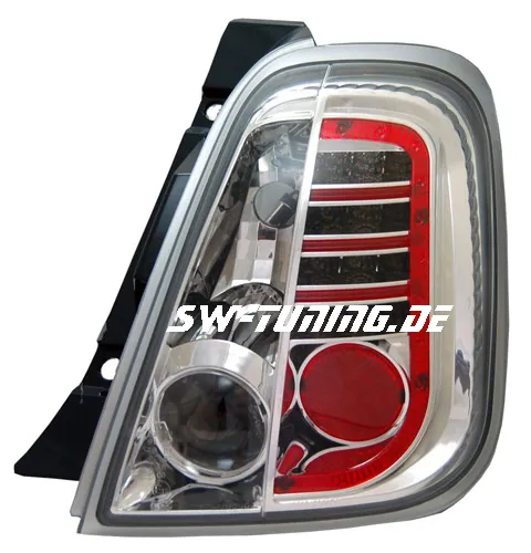 SW-Light LED taillights Fiat 500 chrome 2007-2012