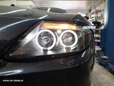 Angel Eye Scheinwerfer fr BMW Z4 E85 02-08 LED Standlichtringe black