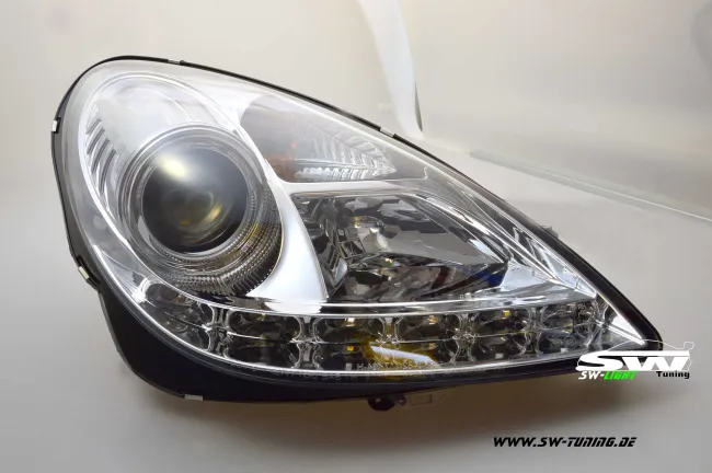 SW-Light Scheinwerfer für Mercedes Benz SLK R171 04-11 LED Standlicht chrome