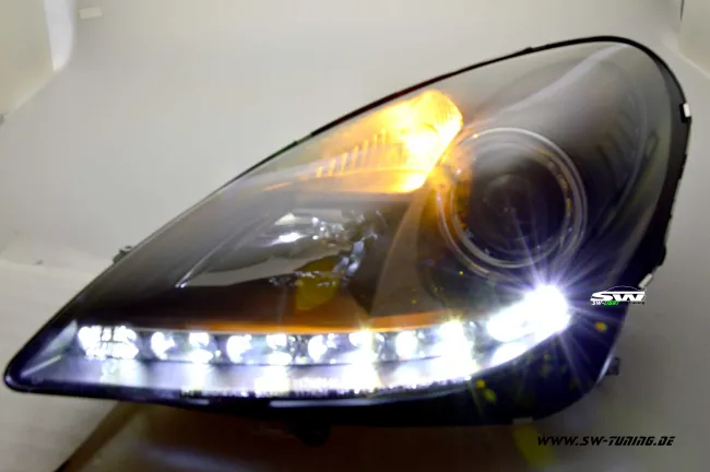 SW-Light Scheinwerfer passend für Mercedes Benz SLK R171 04-11 LED Standlicht black