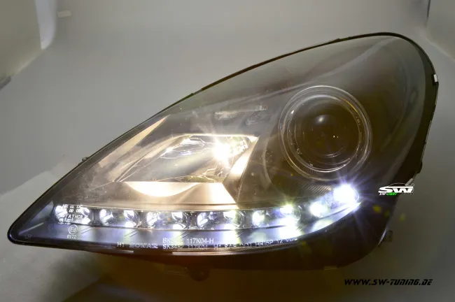 SW-Light Scheinwerfer passend für Mercedes Benz SLK R171 04-11 LED Standlicht black