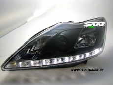 SWLight headlights Ford Focus Mk2 08-11 black LED black - tuning online