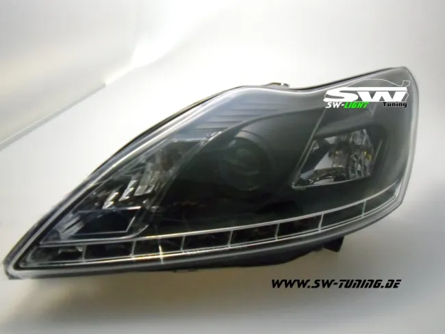 SWLight headlights Ford Focus Mk2 08-11 black LED positionslight black
