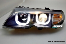 Angel Eye Scheinwerfer 3er BMW E46 Lim/Touring 98-01 High LED  Standlichtringe black - tuning online kaufen