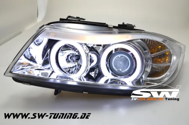 Angel Eye headlights 3er BMW E90/E91 05-09 CCFL- helo rims chrome
