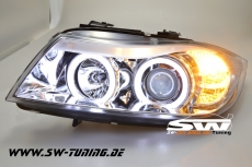 Angel Eye Scheinwerfer 3er BMW E90/E91 CCFL-Standlichtringe chrome - tuning  online kaufen