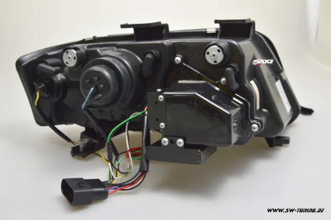 SW-DRL headlights suitable for Audi A4 4B 01-04 Facelift DAYTIME RUNNING LIGHT R87 chrome