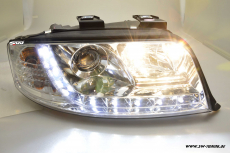 SW-DRL Scheinwerfer AUDI A6 4B 97-01 LED Tagfahrlicht R87 chrome