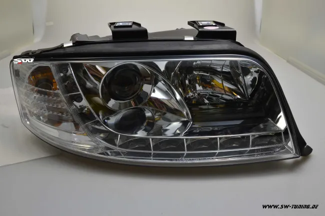 SW-DRL headlights Audi A4 4B 97-01 DAYTIME RUNNING LIGHT R87 chr