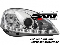 SW-DRL Scheinwerfer Opel Corsa C 01-06 LED Tagfahrlicht chrome