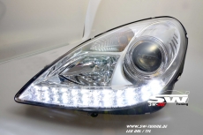SW-DRL headlights suitable for Mercedes Benz SLK R171 mit LED DRL 04-11 chrome