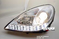SW-DRL headlights suitable for Mercedes Benz SLK R171 mit LED DRL 04-11 chrome