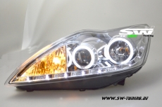 Angel Eye Scheinwerfer fr Ford Focus Mk2 08-11 mit CCFL-Ringe chrom