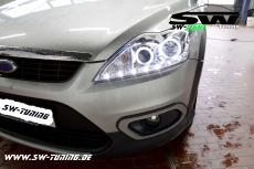 Angel Eye Scheinwerfer fr Ford Focus Mk2 08-11 mit CCFL-Ringe chrom