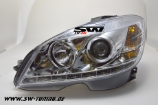 SW-DRL Scheinwerfer passend fr Mercedes C-Klasse W204 07-11 LED Tagfahrlicht R87