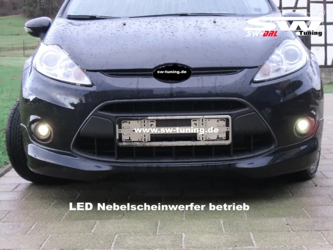 SW-DRL LED Fog lights for Ford Fiesta Mk7 JA8 08-15 with LED DRL R87