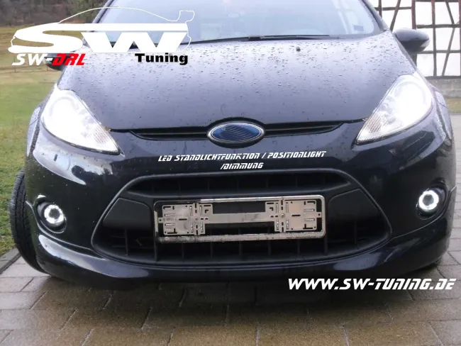 SW-DRL LED Fog lights for Ford Fiesta Mk7 JA8 08-15 with LED DRL R87