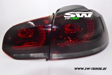 SW-Light LED Rckleuchten R-Look fr VW Golf VI 08-12 red/smoke (Auch Serien LED)