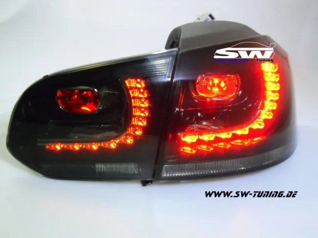 SW-Light LED Rückleuchten R-Look für VW Golf VI 08-12 smoke (Auch Serien LED)