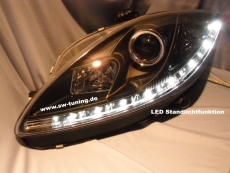 SW-DRL Scheinwerfer Seat Leon 1P1 09-13 Facelift LED Tagfahrlicht R87 black