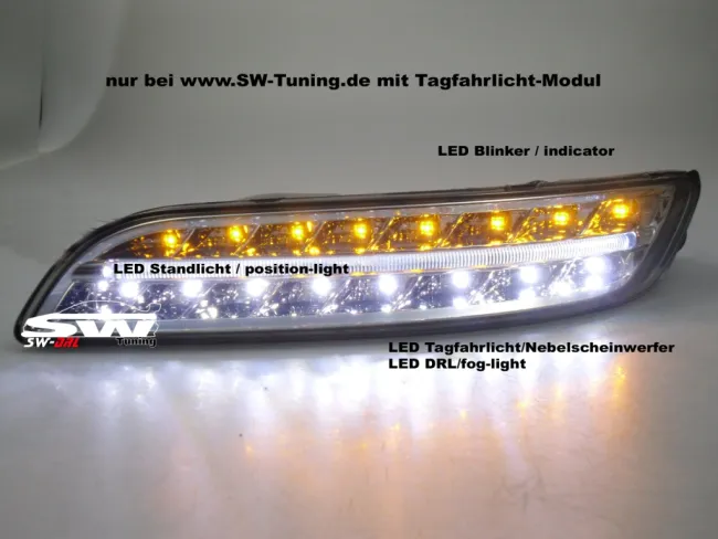 SW-DRL LED Tagfahrlicht Nebelscheinwerfer Blinker passend für Porsche 911/997 05-08