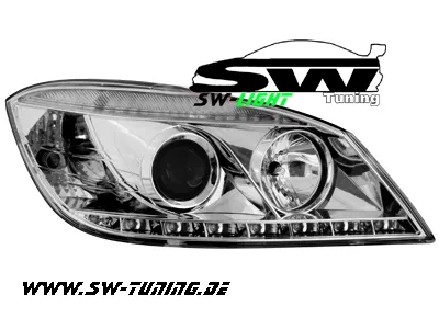 SW-Light Scheinwerfer für MB C-Klasse W204/S204 07-11 LED Standlicht chrome