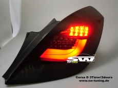 SW-Celi LED Rckleuchten passend fr Opel Corsa D 06-14 3Trer Black/Smoke Lightbar