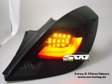 SW-Celi LED Rckleuchten passend fr Opel Corsa D 06-14 3Trer Black/Smoke Lightbar