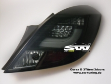 SW-Celi LED Rckleuchten passend fr Opel Corsa D 06-14 3Trer Black/Smoke Lightbar