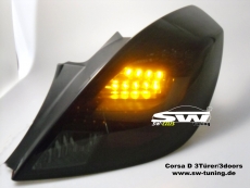 SW-Celi LED Rckleuchten passend fr Opel Corsa D 06-14 3Trer Black/Smoke Lightbar